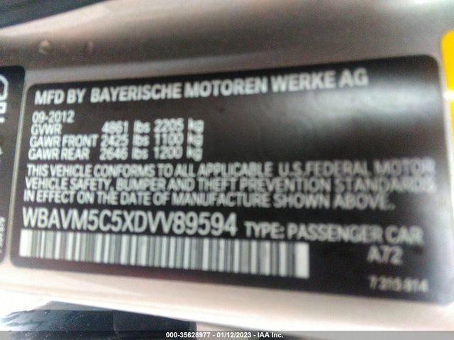 BMW X1 Xdrive35i 2013 WBAVM5C5XDVV89594 Image 10