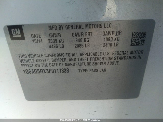 Cadillac Ats Sedan Standard Awd 2015 1G6AG5RX3F0117838 Image 9