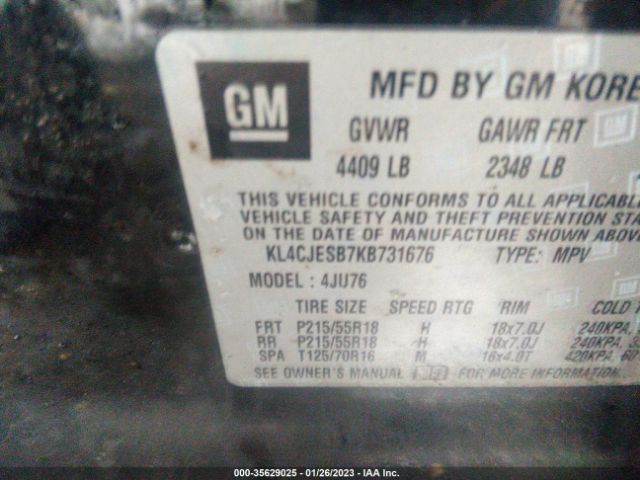 KL4CJESB7KB731676 Buick Encore Preferred
