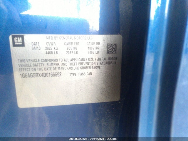 Cadillac ATS 2013 1G6AG5RX4D0166592 Image 10