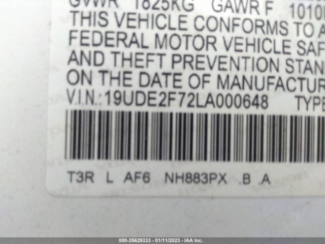 19UDE2F72LA000648 Acura Ilx Pkg