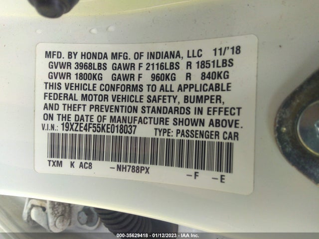2019 Honda Insight, VIN: 19XZE4F55KE018037