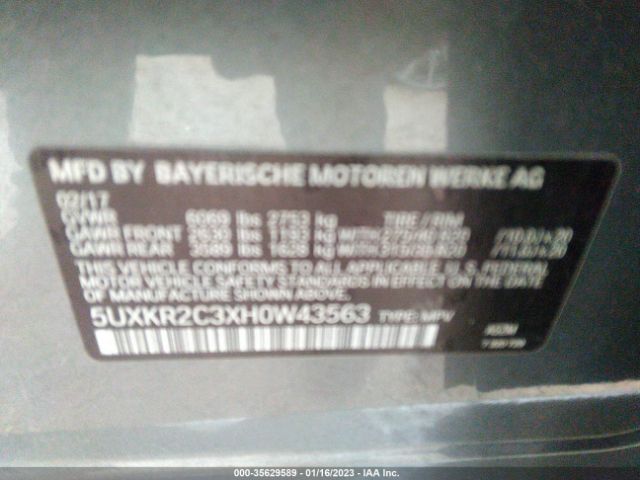 5UXKR2C3XH0W43563 BMW X5 Sdrive35i