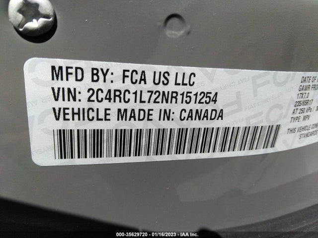 2022 Chrysler Pacifica Hybrid, VIN: 2C4RC1L72NR151254
