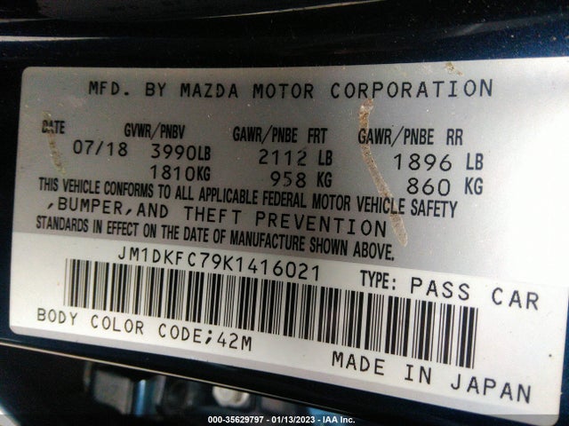 2019 Mazda CX-3, VIN: JM1DKFC79K1416021