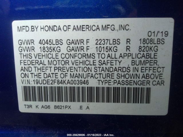 19UDE2F84KA003946 Acura Ilx Pkg