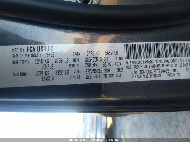 Dodge Journey Crossroad 2015 3C4PDCGG7FT664489 Image 8