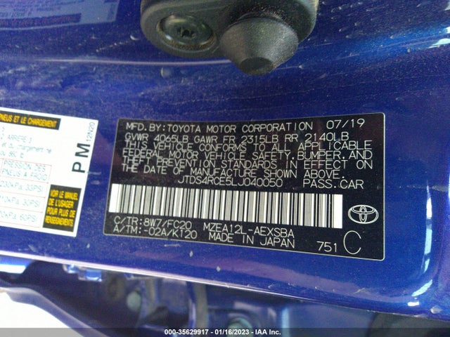 Toyota Corolla Se/nightshade 2020 JTDS4RCE5LJ040050 Image 9