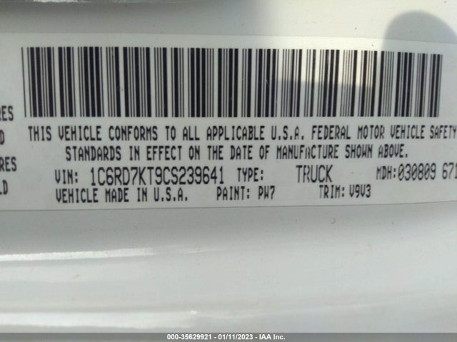 2012 RAM 1500 EXPRESS VIN: 1C6RD7KT9CS239641