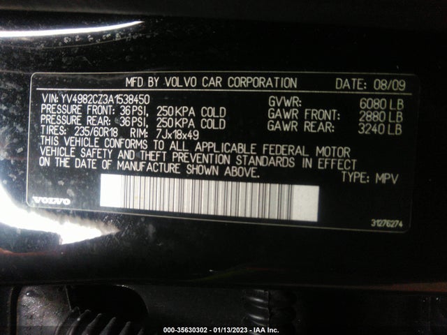 Volvo Xc90 I6 2010 YV4982CZ3A1538450 Image 10