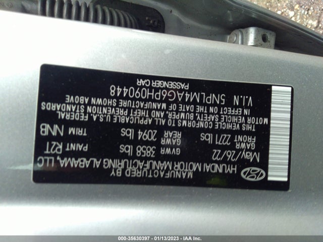 Hyundai ELANTRA SEL 2023 5NPLM4AG6PH090448 Image 10