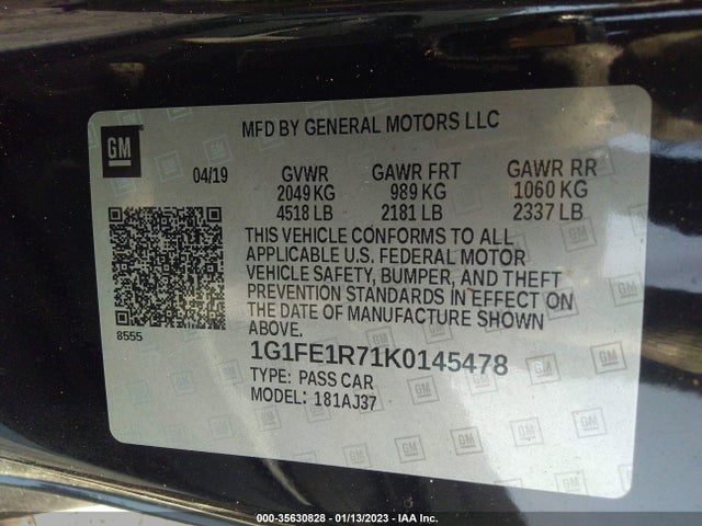 Chevrolet Camaro 1ss 2019 1G1FE1R71K0145478 Image 9