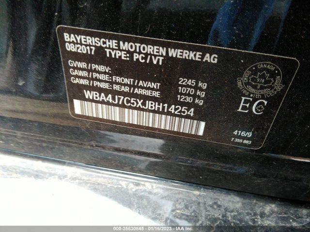 2018 BMW 4 Series, VIN: WBA4J7C5XJBH14254