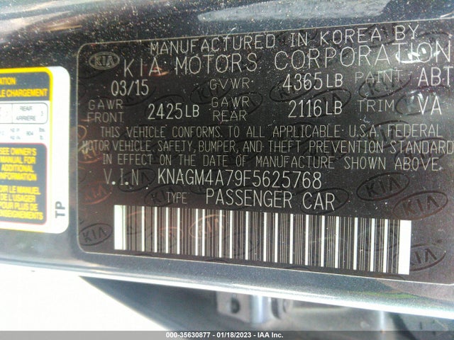 KIA Optima Lx 2015 KNAGM4A79F5625768 Image 11