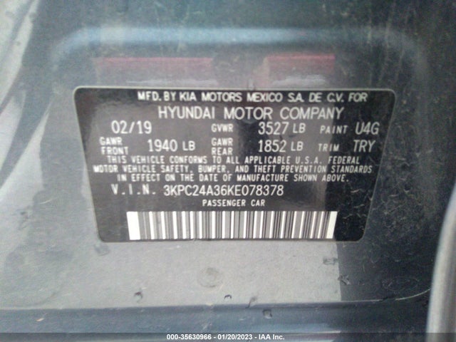 Hyundai ACCENT SE 2019 3KPC24A36KE078378 Image 9