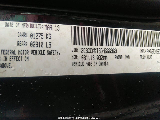 2C3CCAKT3DH666969 Chrysler 300