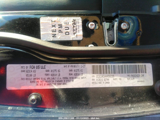 Chrysler 300 300c 2017 2C3CCAEG4HH566335 Image 9