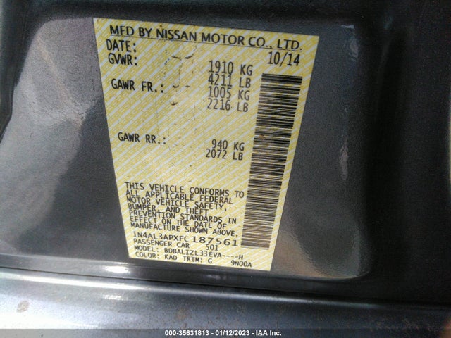 Nissan Altima 2.5 Sv 2015 1N4AL3APXFC187561 Image 10