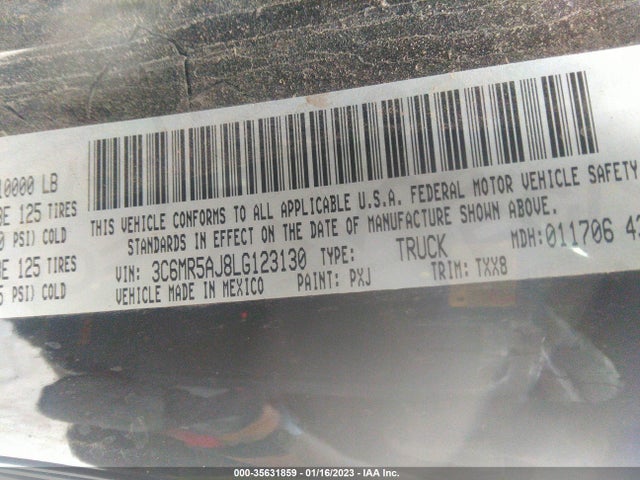RAM 2500 Tradesman 2020 3C6MR5AJ8LG123130 Image 9