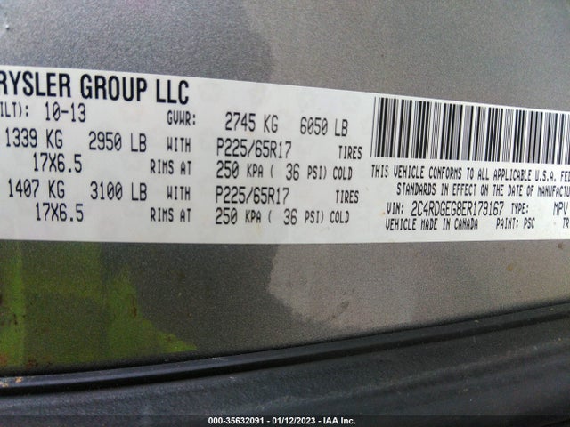 Dodge Grand Caravan R/t 2014 2C4RDGEG8ER179167 Image 10