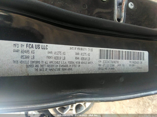 2015 DODGE CHARGER SXT VIN: 2C3CDXJG9FH746316