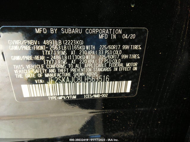 Subaru Forester Premium 2020 JF2SKAJC8LH563516 Image 11