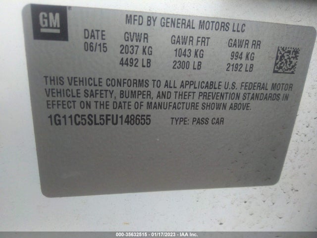 Chevrolet MALIBU LT 2015 1G11C5SL5FU148655 Image 10
