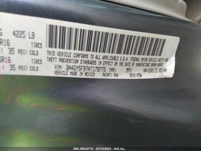 3A4GY5F97AT179775 Chrysler PT CRUISER CLASSIC