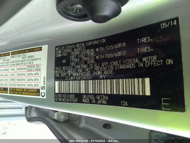 JTJJM7FX6E5083561 Lexus Gx 460 Luxury