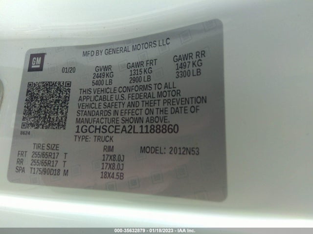 Chevrolet Colorado 2wd Lt 2020 1GCHSCEA2L1188860 Image 10