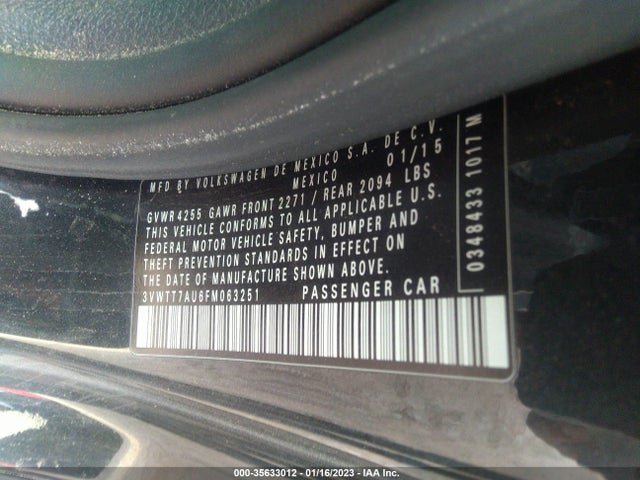 3VWTT7AU6FM063251 Volkswagen GOLF GTI S