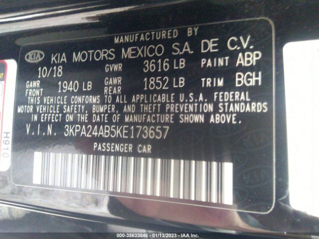 3KPA24AB5KE173657 KIA Rio