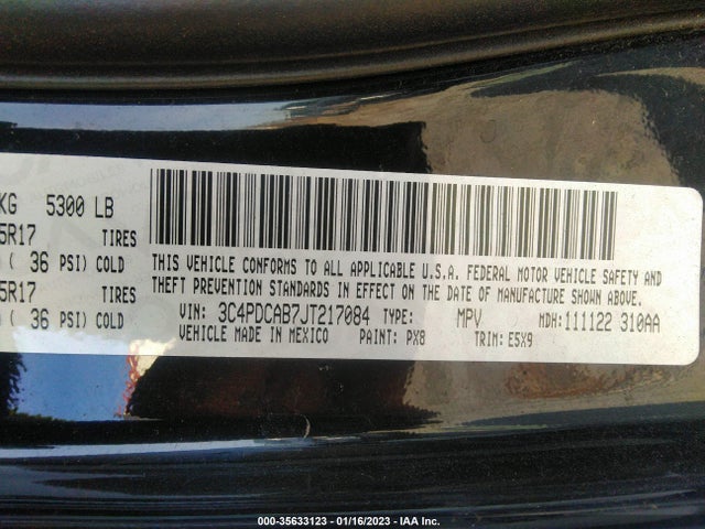 Dodge JOURNEY SE 2018 3C4PDCAB7JT217084 Image 9
