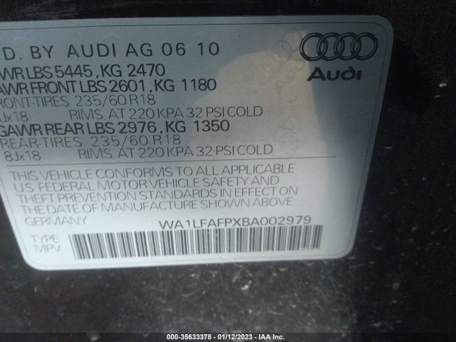 WA1LFAFPXBA002979 Audi Q5 2.0t Premium Plus