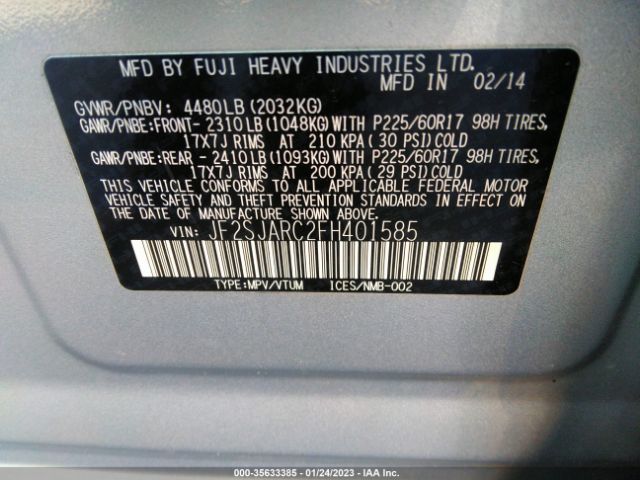 JF2SJARC2FH401585 Subaru Forester 2.5i Limited
