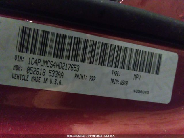 1C4PJMCS4HD217653 Jeep Cherokee Latitude