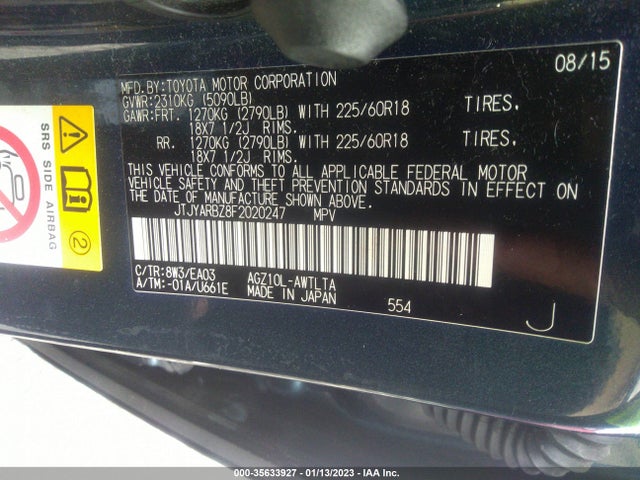 2015 Lexus NX, VIN: JTJYARBZ8F2020247