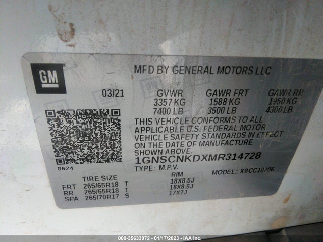 Chevrolet Tahoe Lt 2021 1GNSCNKDXMR314728 Image 10