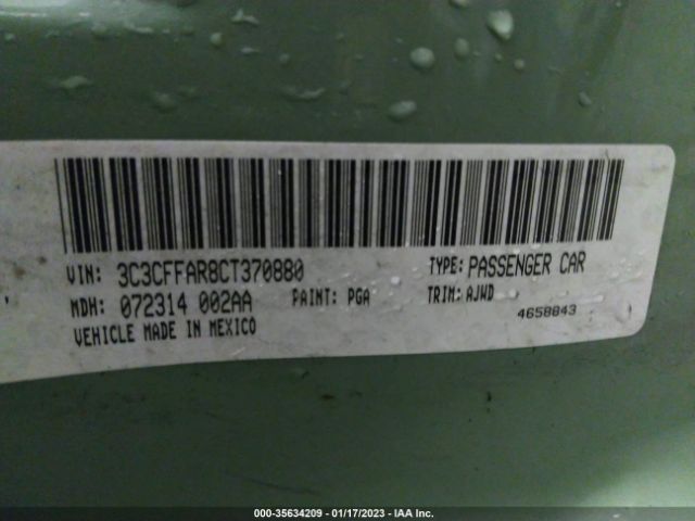 3C3CFFAR8CT370880 Fiat 500