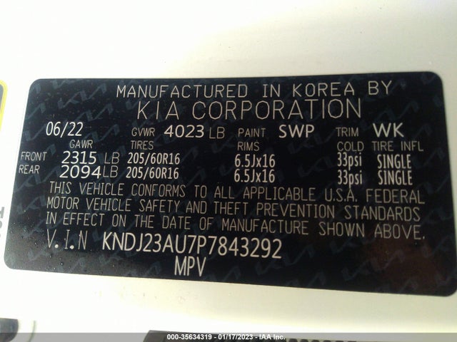 2023 Kia Soul, VIN: KNDJ23AU7P7843292