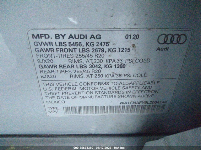 Audi Q5 Prestige 2020 WA1CNAFY6L2064144 Image 9
