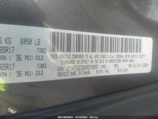Dodge Grand Caravan Gt 2019 2C4RDGEG5KR570997 Image 10