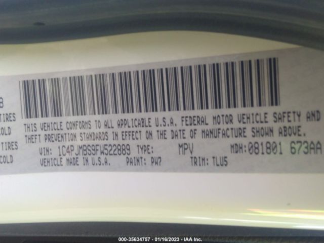 1C4PJMBS9FW522889 Jeep Cherokee Trailhawk