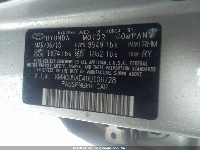 Hyundai ACCENT SE 2013 KMHCU5AE4DU106728 Image 10
