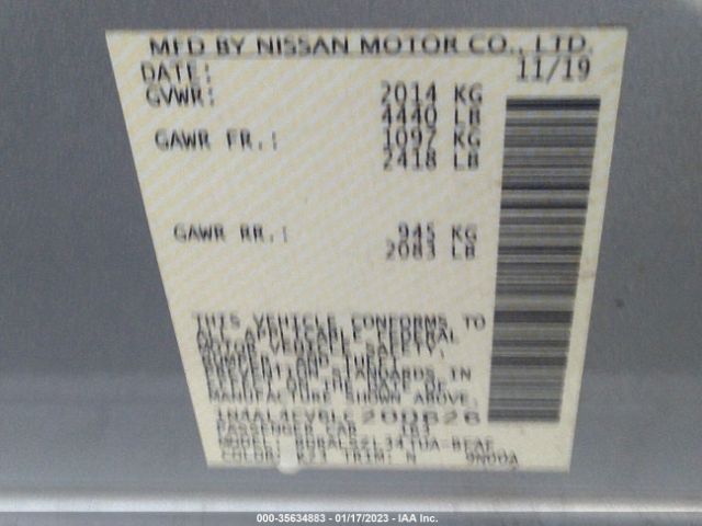 1N4AL4CV6LC200626 Nissan Altima 2.0 Sr