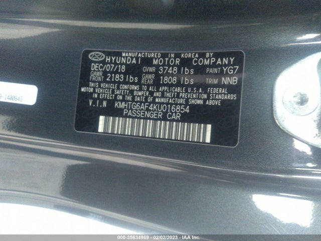 Hyundai Veloster 2.0 2019 KMHTG6AF4KU016854 Image 10