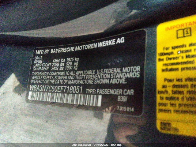 BMW 4 Series 428i 2014 WBA3N7C50EF718051 Image 9