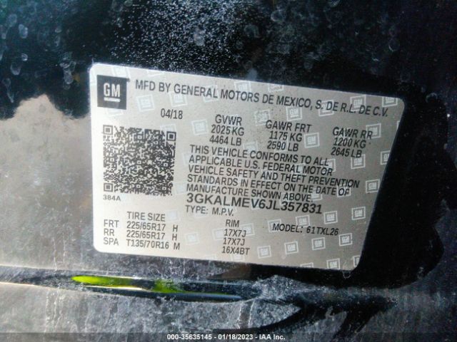 3GKALMEV6JL357831 GMC Terrain Sle