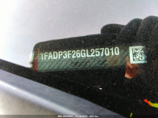 2016 FORD FOCUS SE VIN: 1FADP3F26GL257010