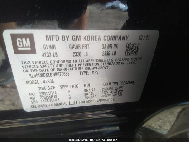 2022 Buick Encore, VIN: KL4MMDSL0NB073668